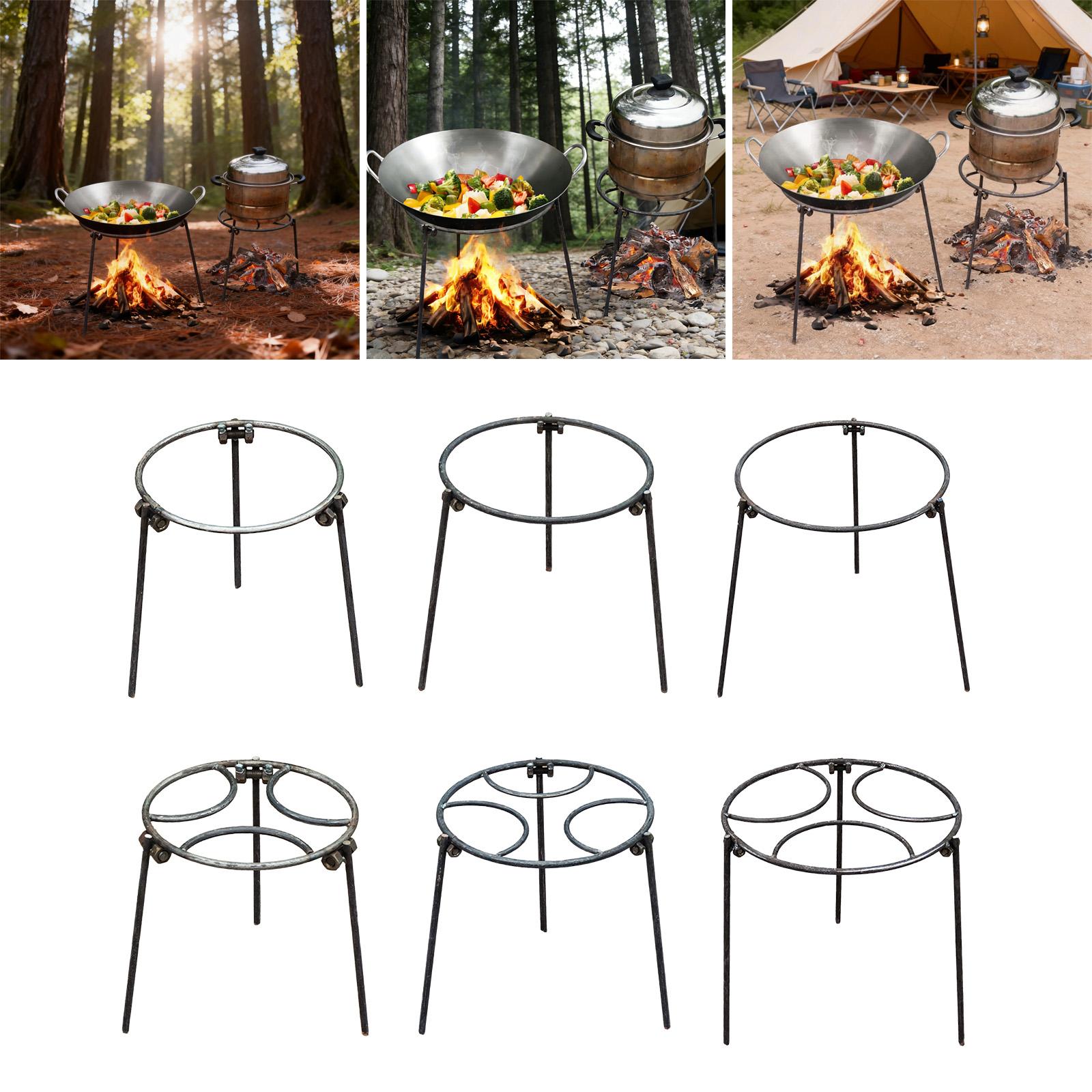 Camping Cooking Fire Stove - Campfire Tripod,Dutch Oven Multipurpose Woks Holder,Open