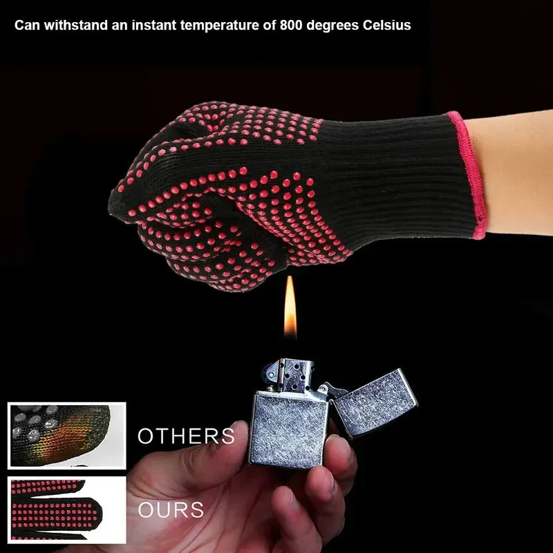 Camping Cooking Box - 1 Pair Non-Slip Silicone BBQ Gloves