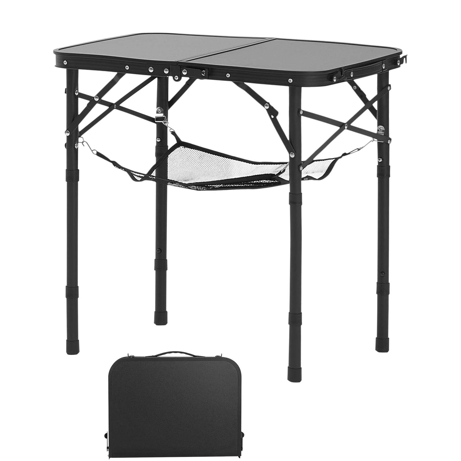 Camping Outdoor Cooking Table - Folding Camping Table, Adjustable Height Portable