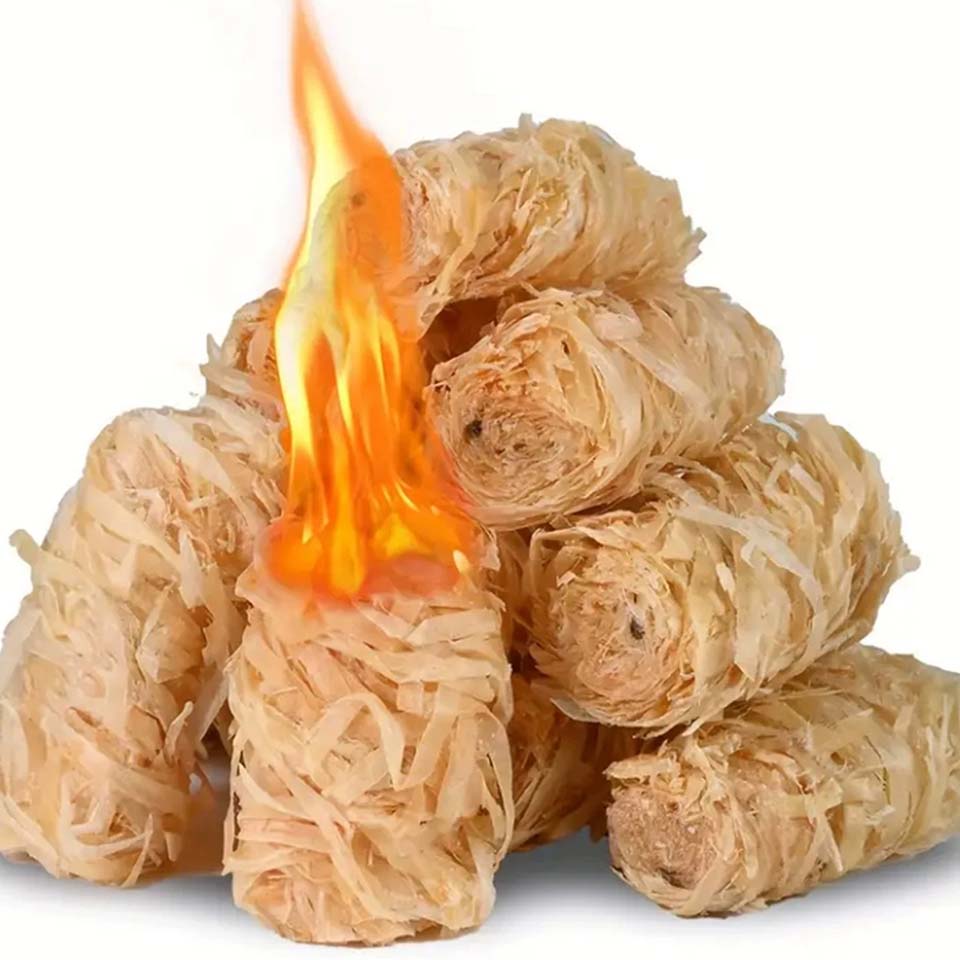 Charcoal Chimney Starter - 30/100pcs natural fire starter, wax wood