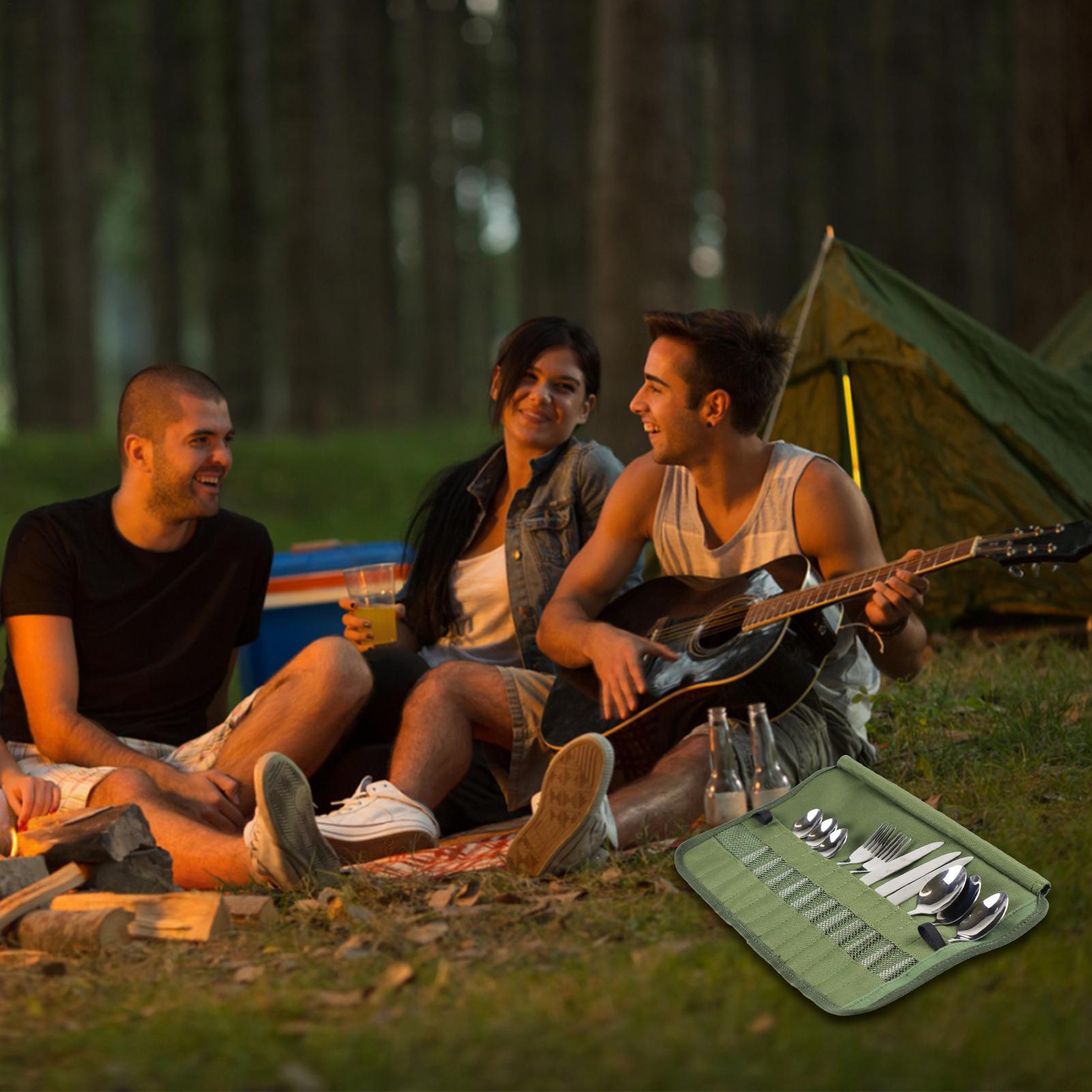 Camping Tableware Roll Bag Kit - огляд і ціна Camping Cooking Utensil Holder