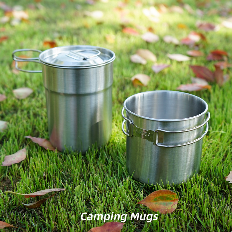 2Pcs/Set Camping Kettle Stainl - огляд і ціна Camping Cooking Set With Kettle