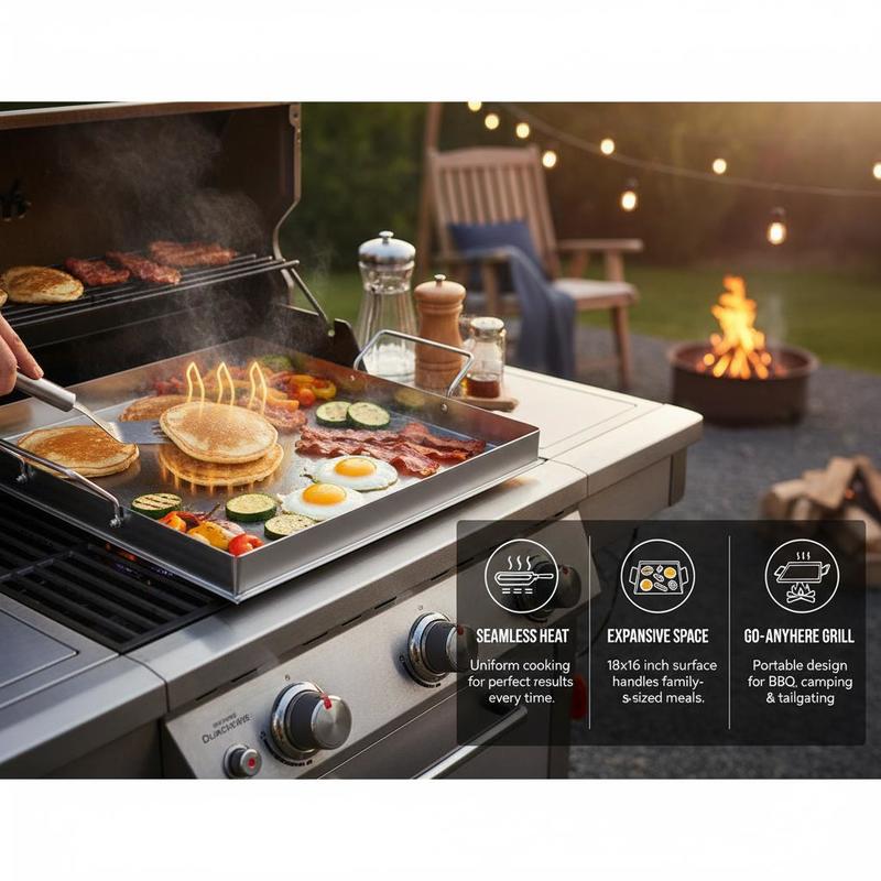 Universal Flat Top Griddle 18x - огляд і ціна Camping Hiking Cooking