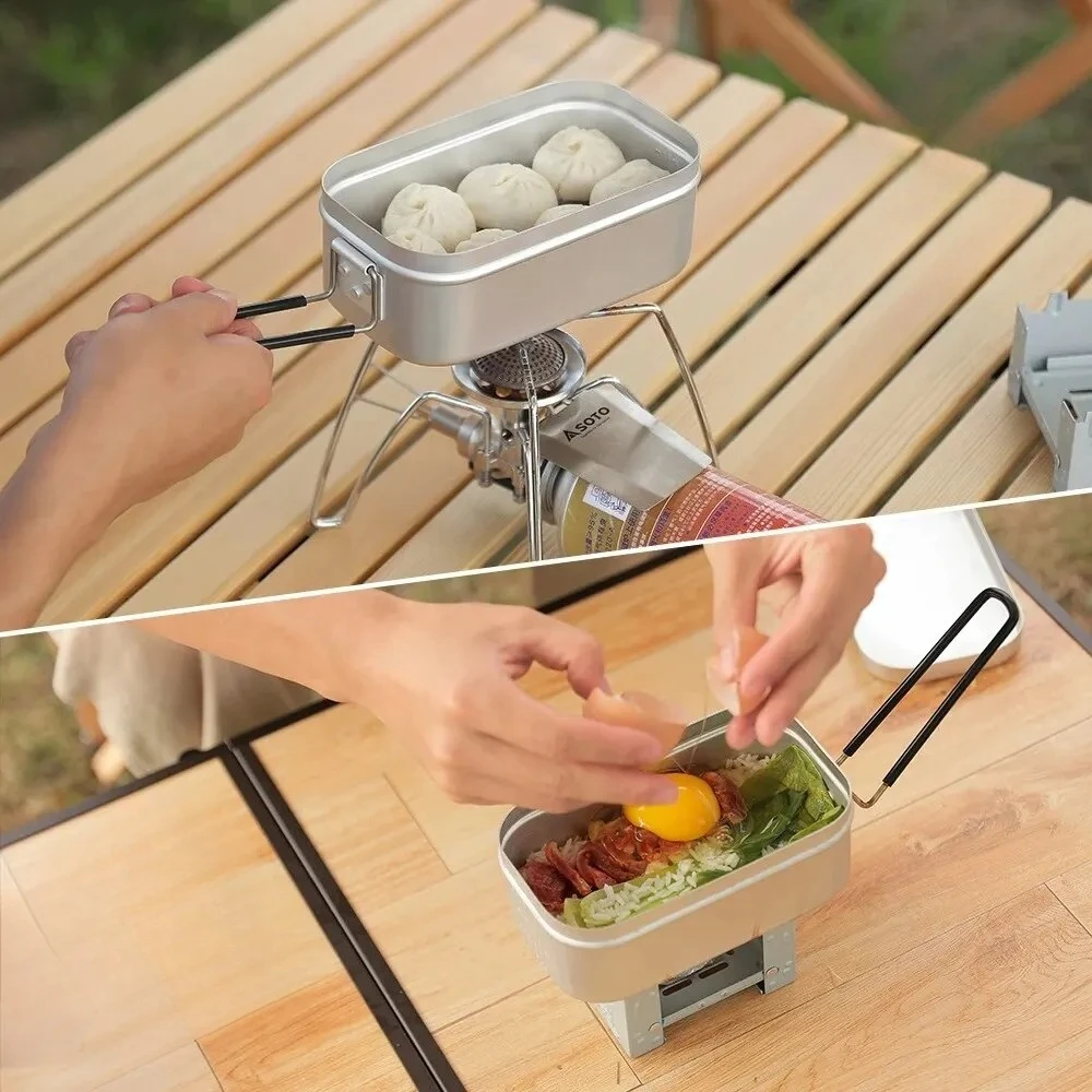 800/1400ML Aluminum Lunch Boxe - огляд і ціна Camping Outdoor Cooking Table