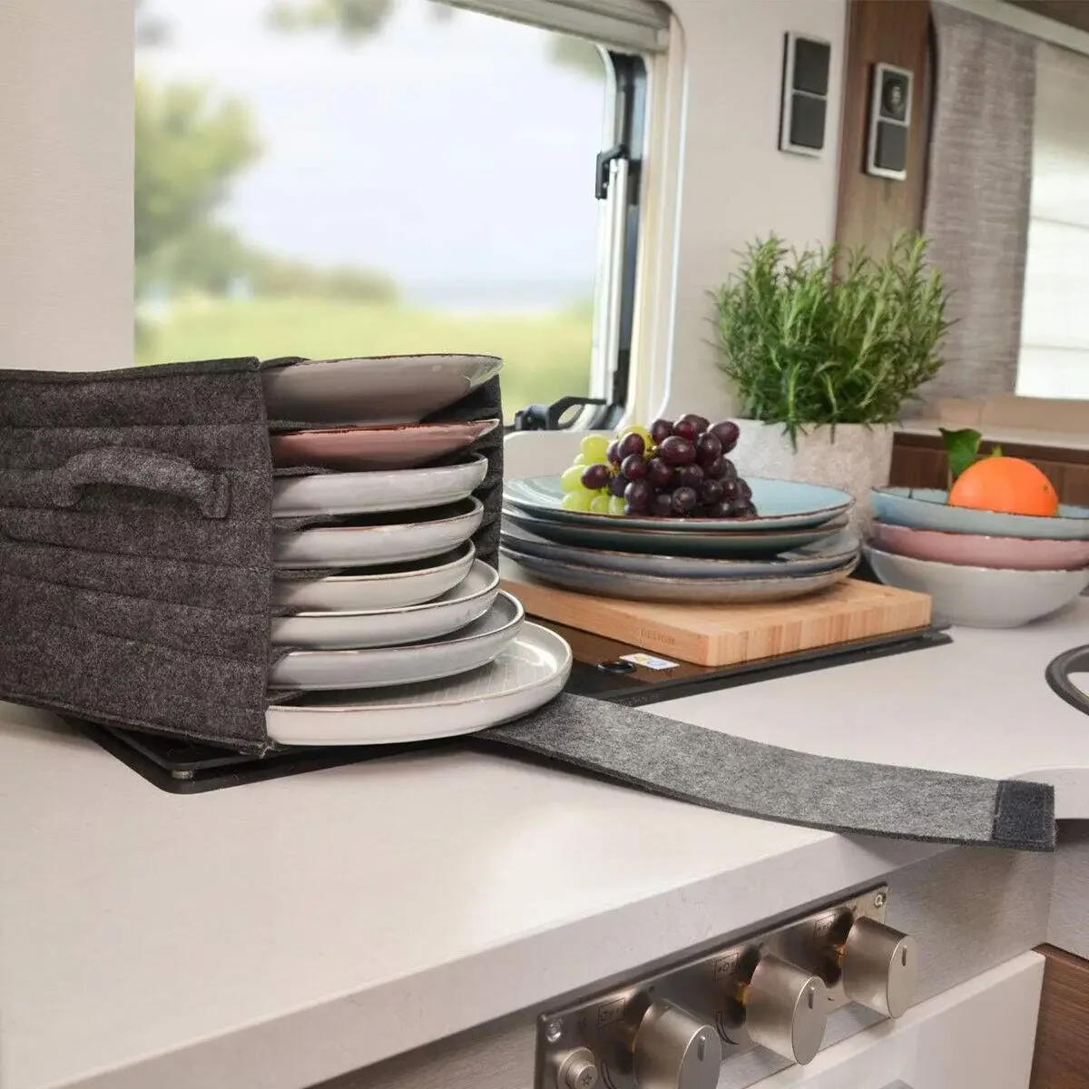 Felt Plate Dish Cup Storage Ba - огляд і ціна Camping Cooking Utensil Holder
