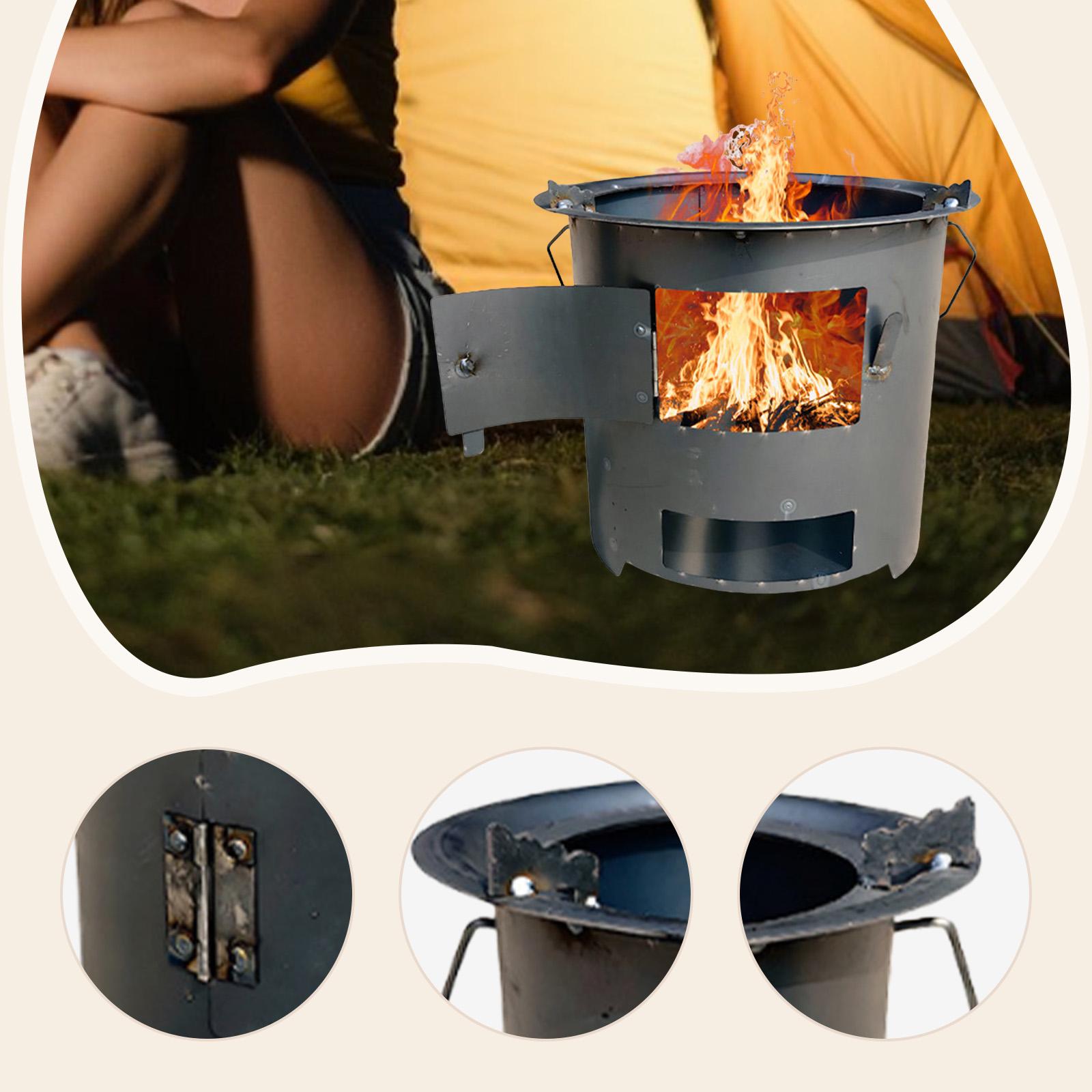 Camping Wood Stove Folding Iro - огляд і ціна Camping Cooking Fire Stove