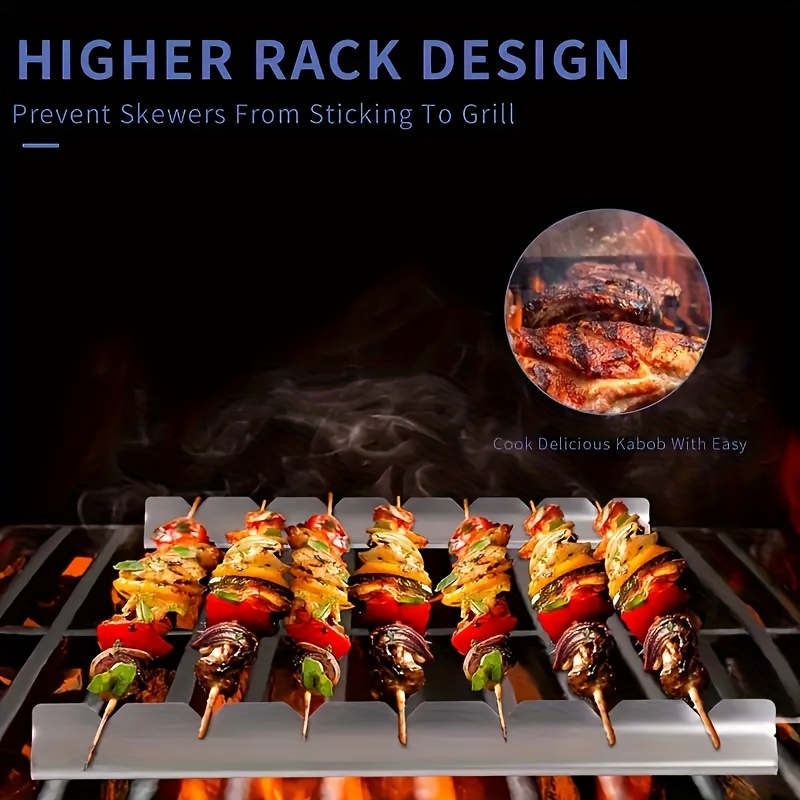 2pcs Kebab Rack Kebab Stands S - огляд і ціна Camping Cooking Utensil Holder