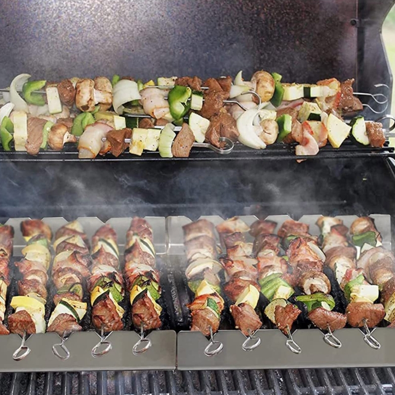 2pcs Kebab Rack Kebab Stands S - огляд і ціна Camping Cooking Utensil Holder