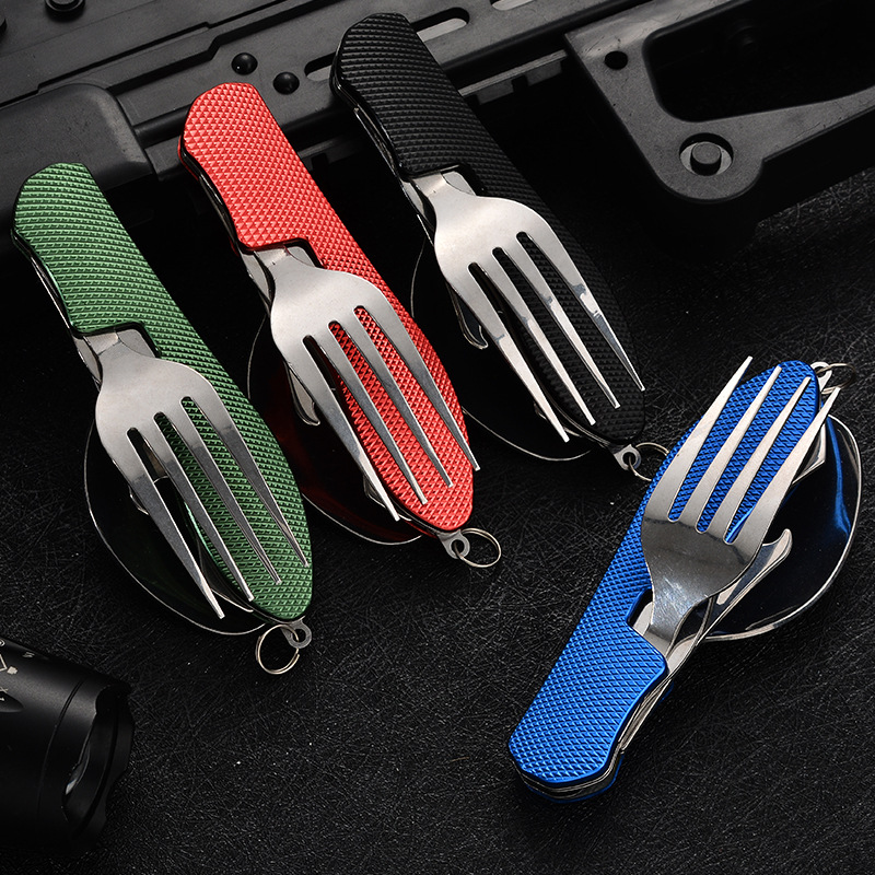 4 in1 Foldable Camping Utensil - огляд і ціна Camping Cooking Knife Set
