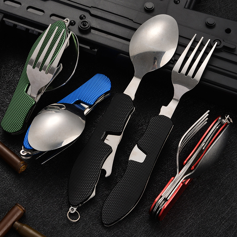 4 in1 Foldable Camping Utensil - огляд і ціна Camping Cooking Knife Set