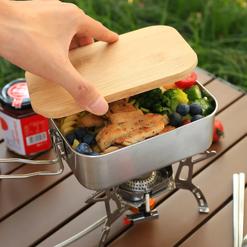 304 Stainless Steel Lunch Box  - огляд і ціна Camping Cooking Box