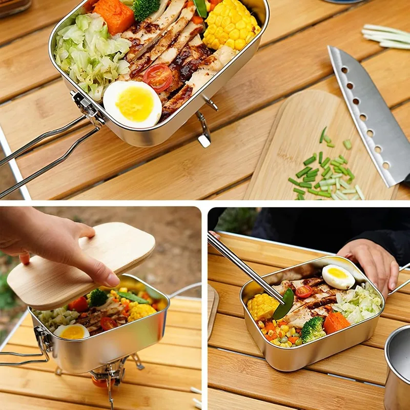304 Stainless Steel Lunch Box  - огляд і ціна Camping Cooking Box