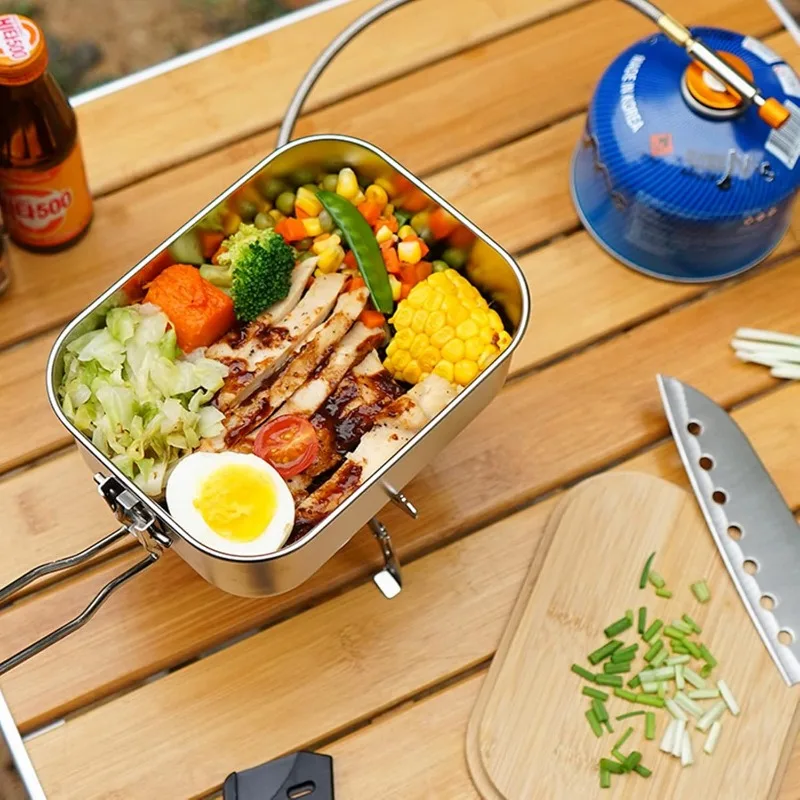 304 Stainless Steel Lunch Box  - огляд і ціна Camping Cooking Box