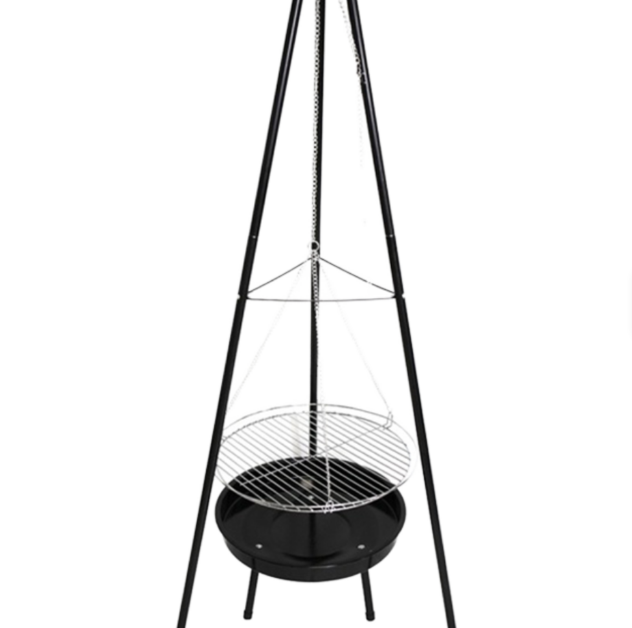 Heavy-Duty Tripod Hanging BBQ  - огляд і ціна Camping Cooking Fire Stove