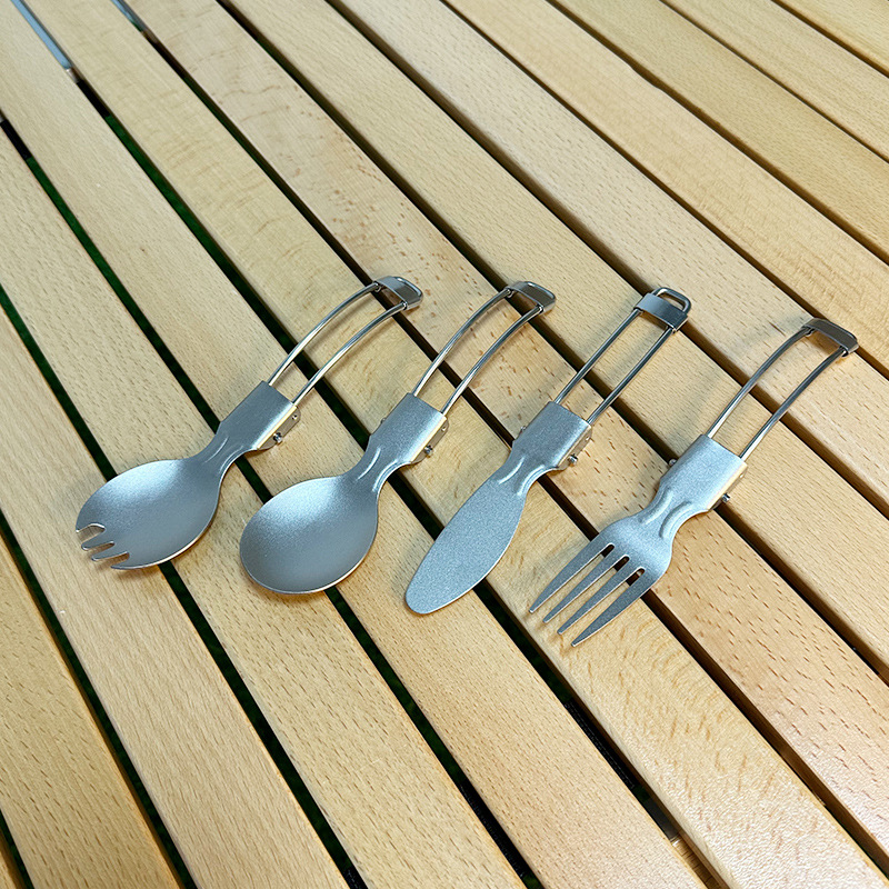 Pure Titanium Folding Spoon an - огляд і ціна Camping Cooking Knife Set