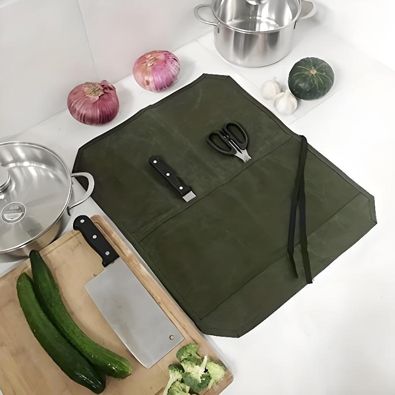 Waxed Canvas Chef Knife Roll M - огляд і ціна Camping Cooking Utensil Holder