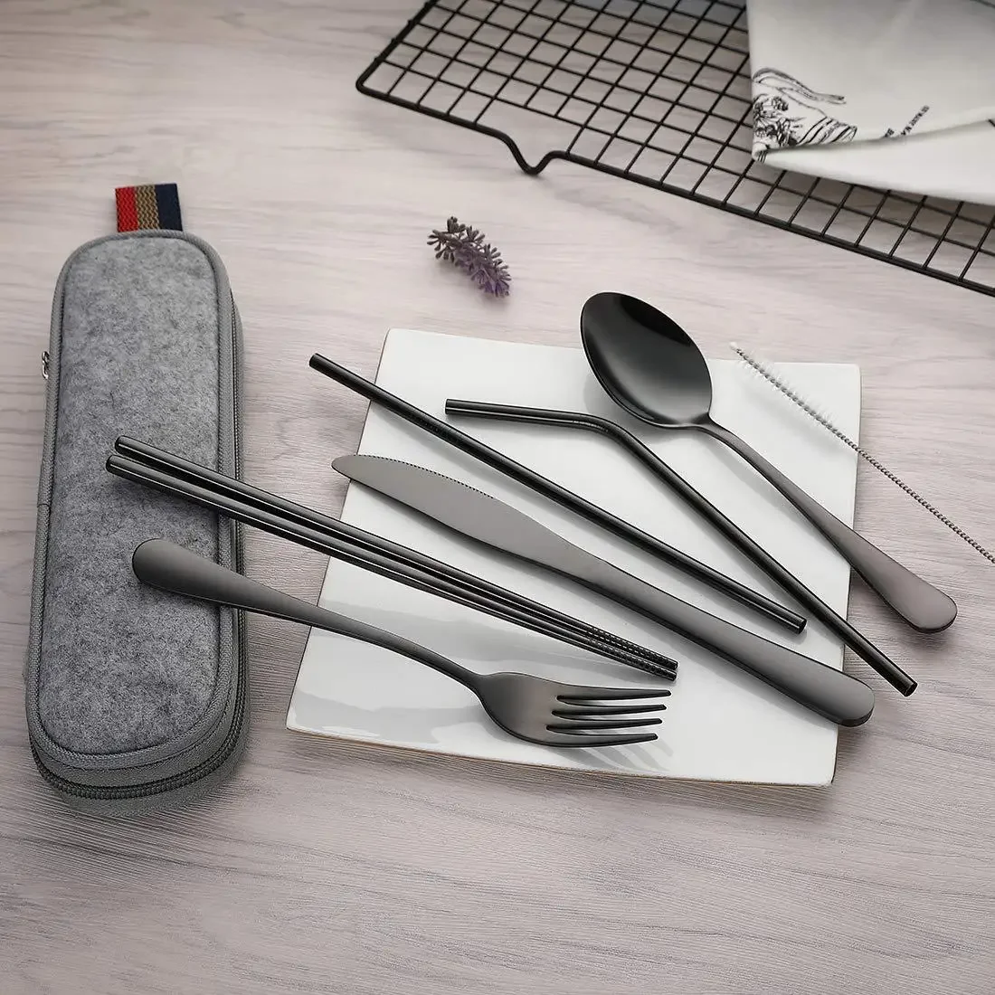 8Pcs/set Tableware Reusable Tr - огляд і ціна Camping Cooking Knife Set