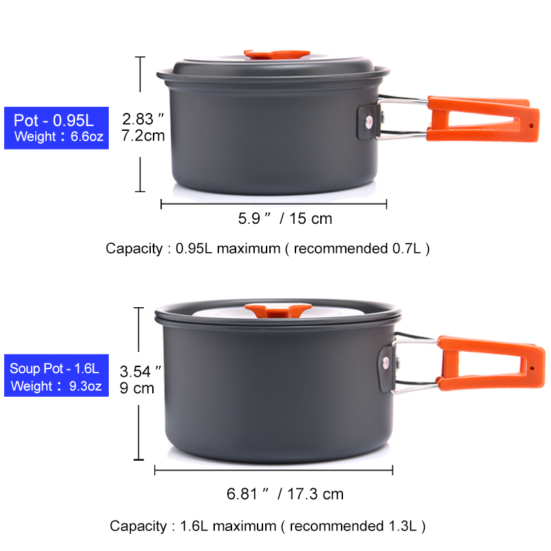Widesea Camping Outdoor Cookwa - огляд і ціна Camping Cooking Set With Kettle