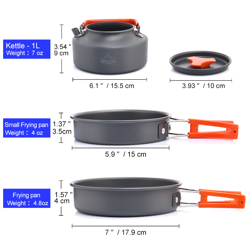 Widesea Camping Outdoor Cookwa - огляд і ціна Camping Cooking Set With Kettle