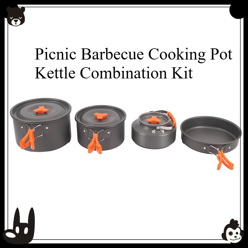 Portable Outdoor Cookware Set  - огляд і ціна Camping Cooking Set With Kettle