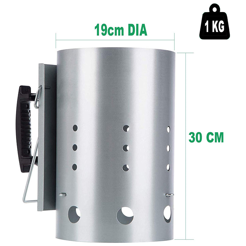 Chimney Starter with Safety Ha - огляд і ціна Charcoal Chimney Starter