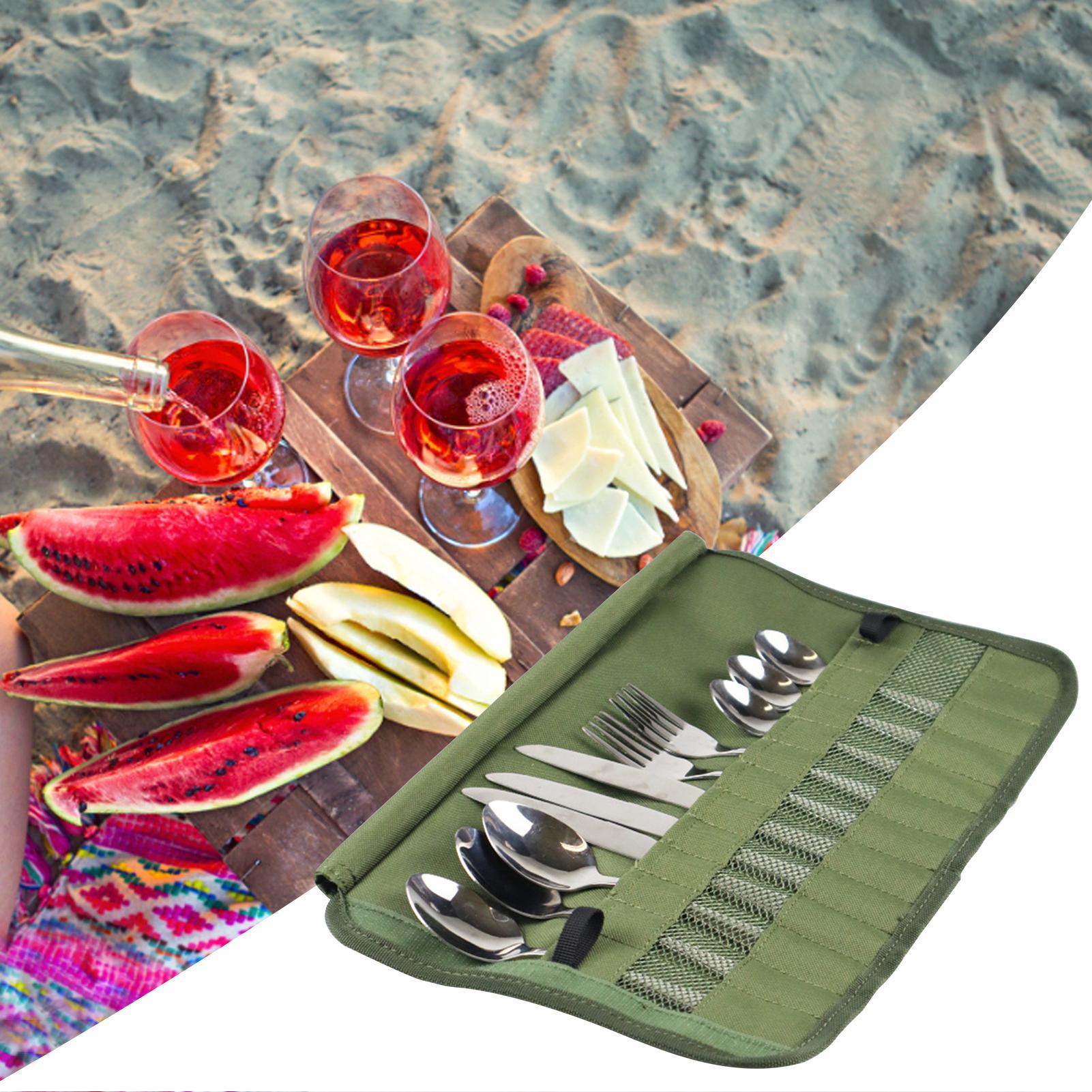 Camping Tableware Roll Bag Cam - огляд і ціна Camping Cooking Utensil Holder