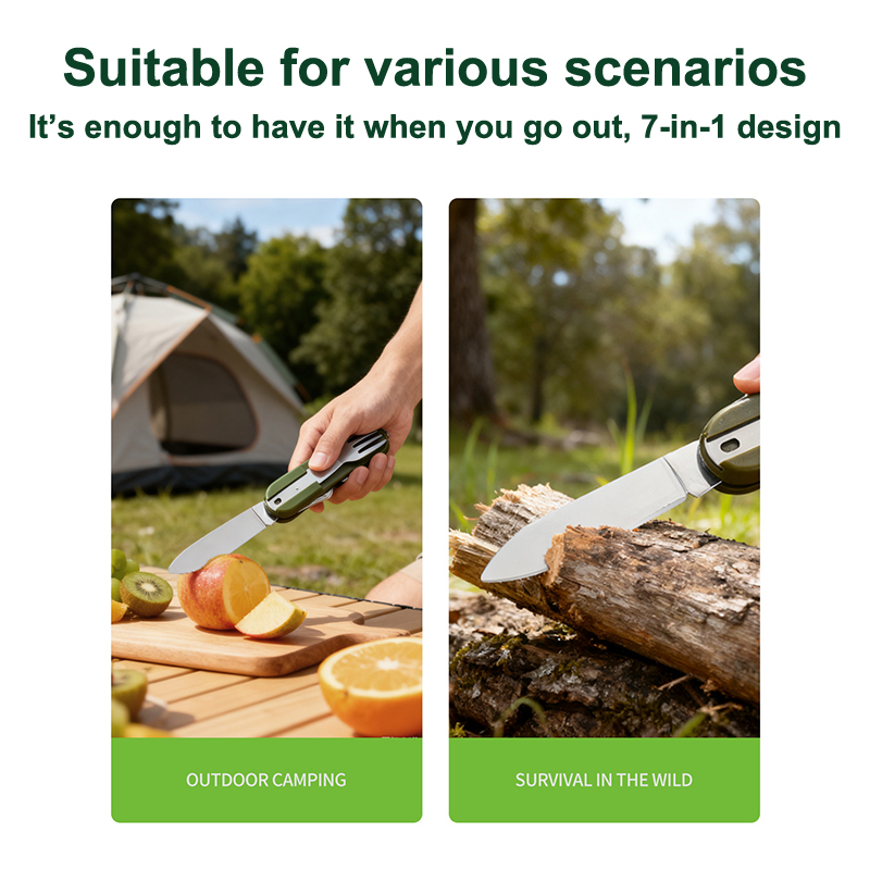 New Stainless Steel 7In1 Campi - огляд і ціна Camping Cooking Knife Set