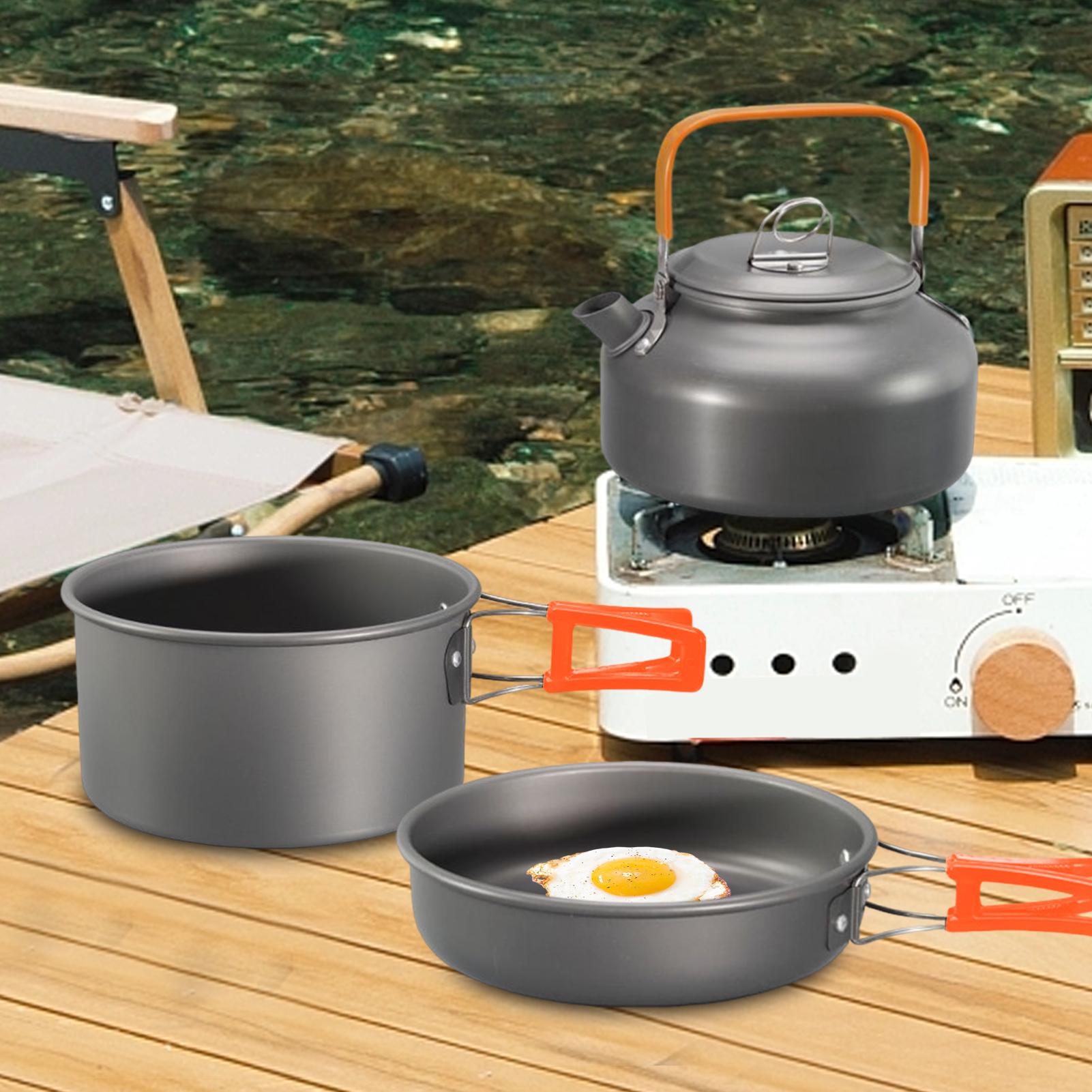 Camping Cookware Camping Cook  - огляд і ціна Camping Cooking Set With Kettle