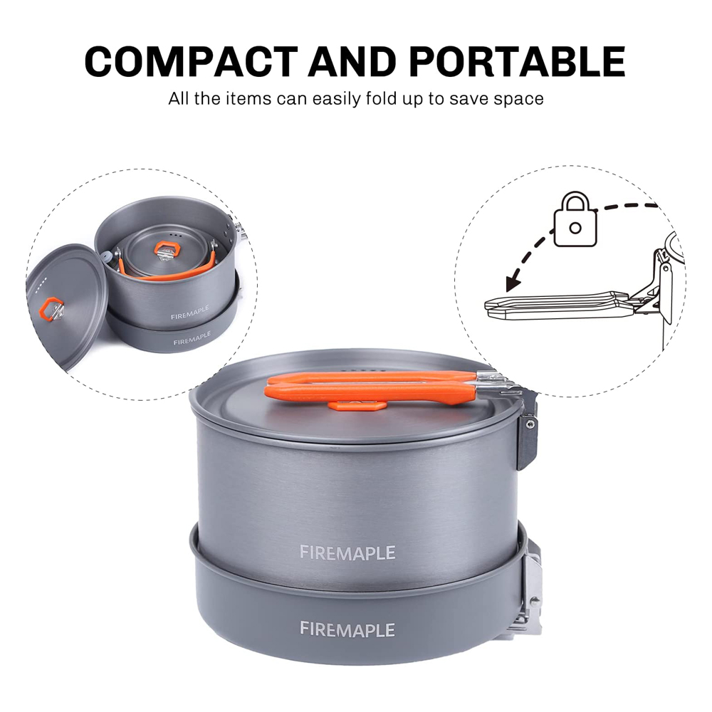 Fire Maple Camping Cookware Ut - огляд і ціна Camping Cooking Set With Kettle