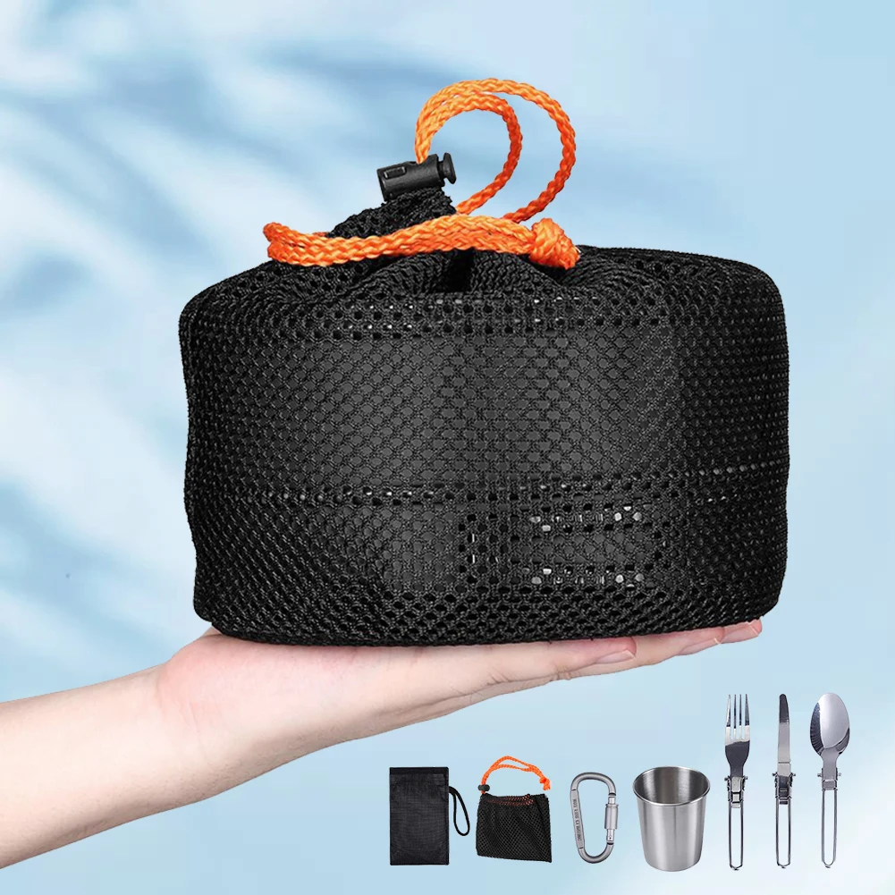 Camping Cookware Kit Kettle Po - огляд і ціна Camping Cooking Set With Kettle