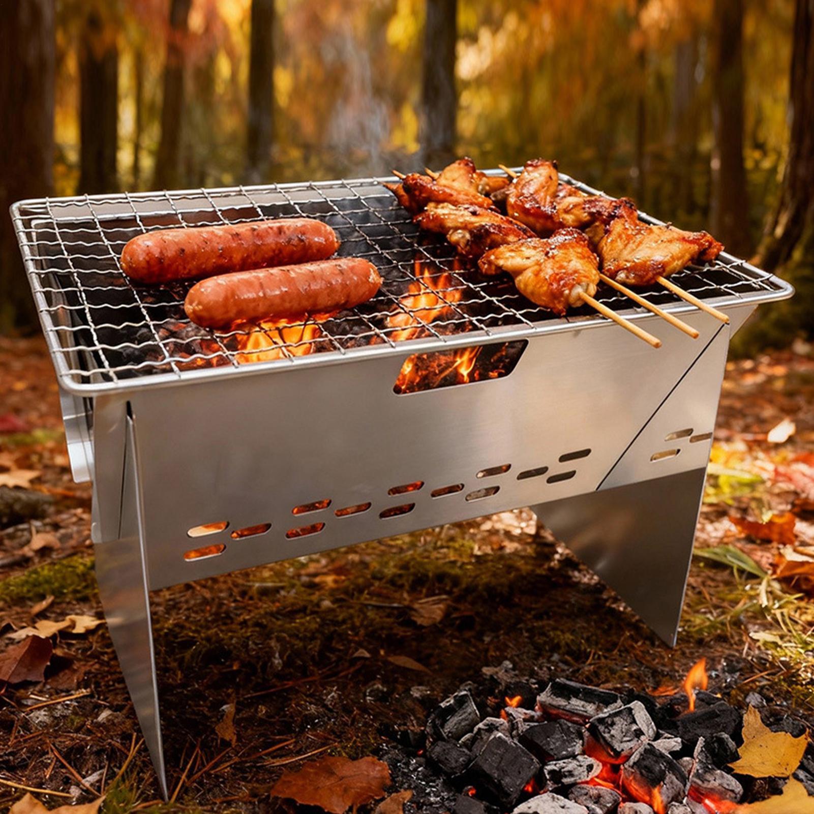 Foldable Portable Charcoal Gri - огляд і ціна Camping Cooking Fire Stove