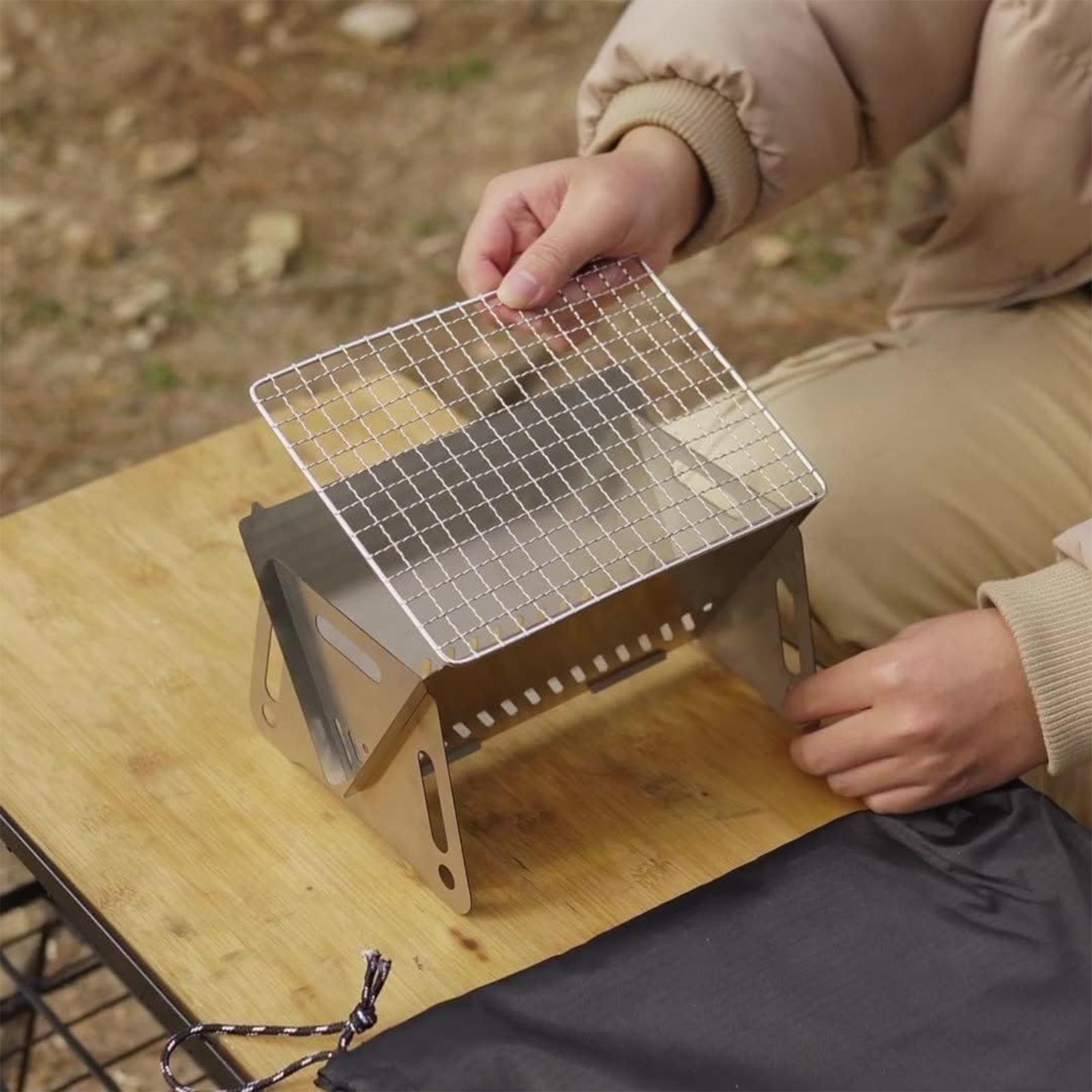 Foldable Portable Charcoal Gri - огляд і ціна Camping Cooking Fire Stove