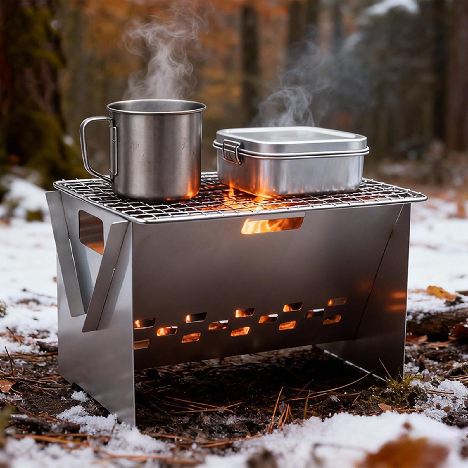 Foldable Portable Charcoal Gri - огляд і ціна Camping Cooking Fire Stove